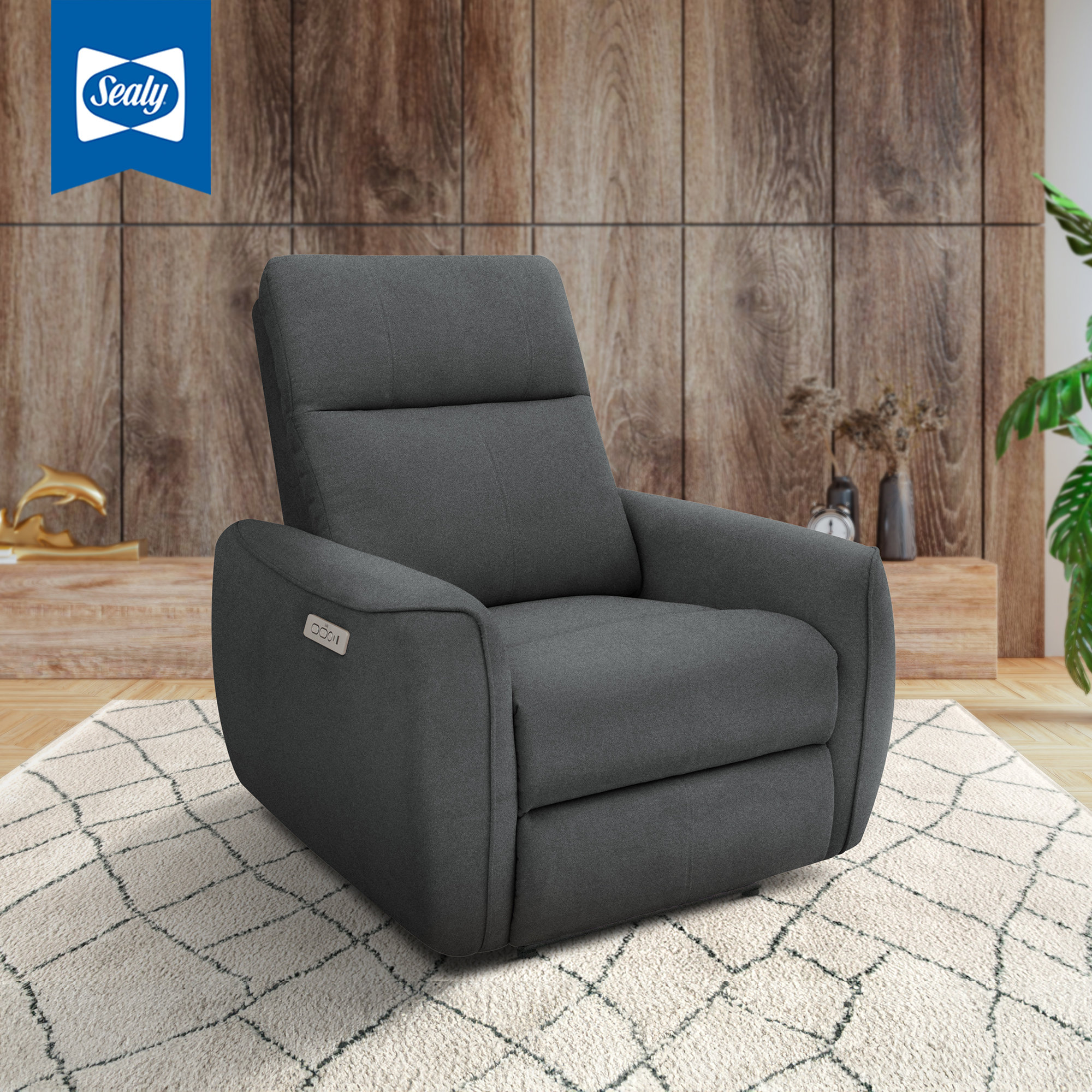 Sealy Posturepedic Wakely Motion Recliner with Power Headrest and USB Port  Wayfair
