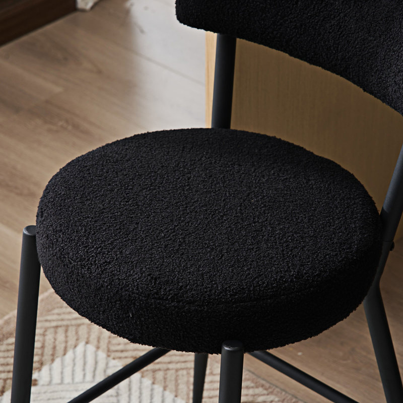 Tabouret de comptoir 24,8 po, Noir, Noir