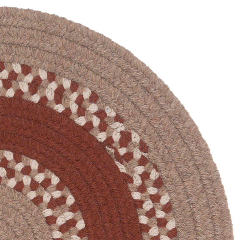 Tapis réversible en mélange de laine Schoenrock - Naturel, Ovale 5 pi x 8 pi