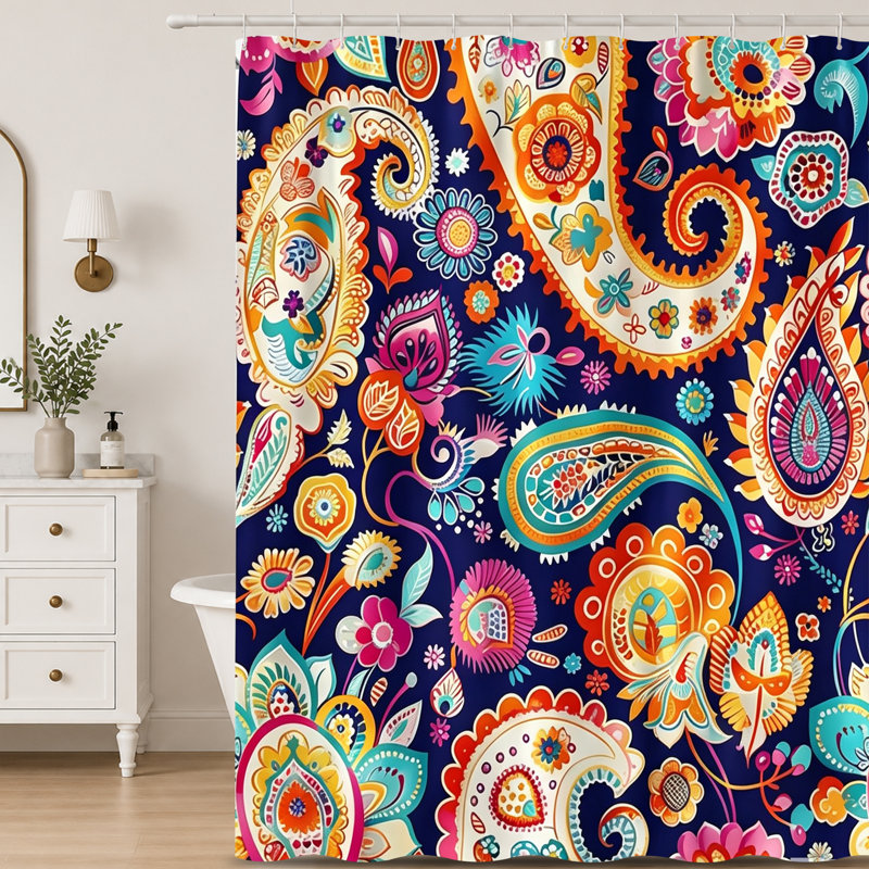 Rideaux de douche avec crochets inclus
