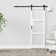 3-Lite Frosted Glass and Solid Manufactured Wood Sliding Barn Door with Installation Hardware Kit