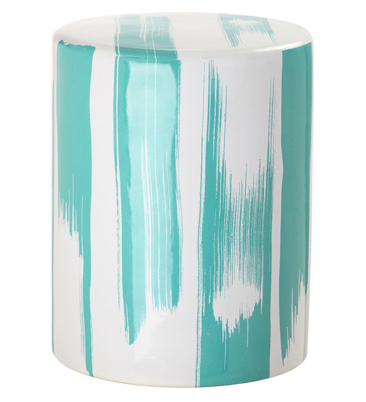 Tabouret d'appoint en céramique Gwendolyn, Bleu