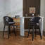 Ensemble de 2 tabourets de comptoir pivotants de 33,25 po, avec tabourets de bar à hauteur de comptoir avec structure en bois d'hévéa massif, dossier, repose-pieds, tabourets de bar sans accoudoir pour bar personnel, comptoir de cuisine