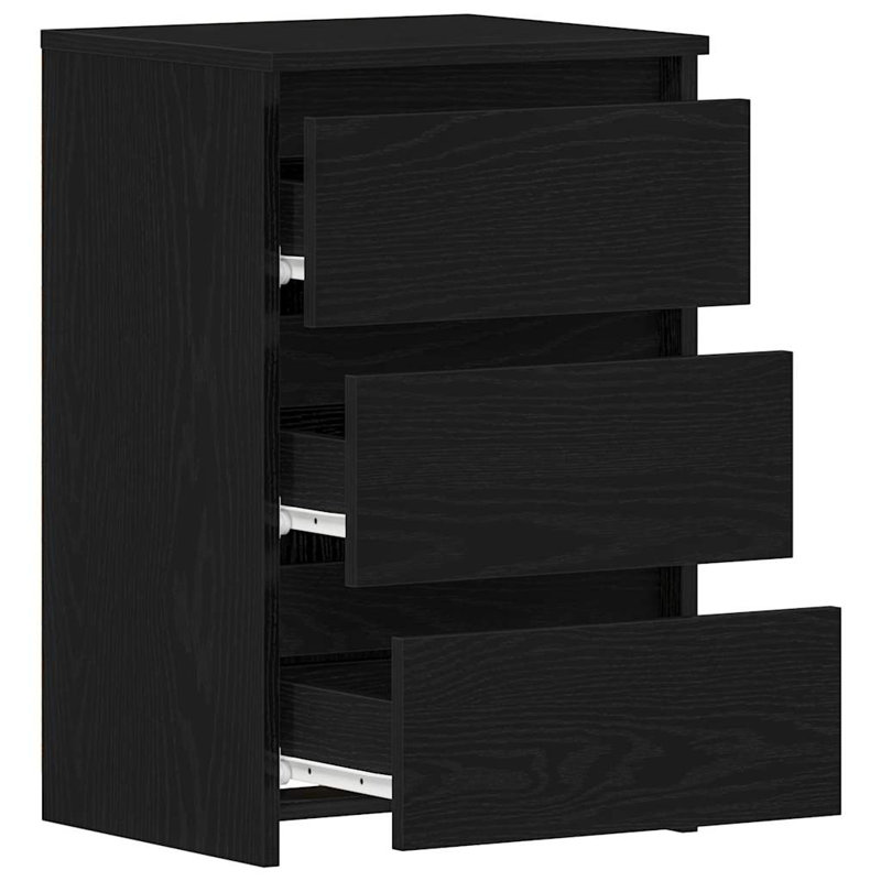 Cowlic Bed Cabinet 40x35x62.5 cm Engineered Wood, 2, Black Oak
