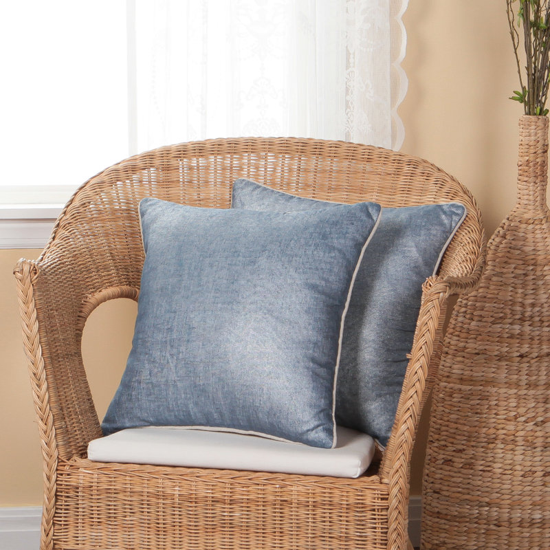  Housse de coussin carré en lin, Marine