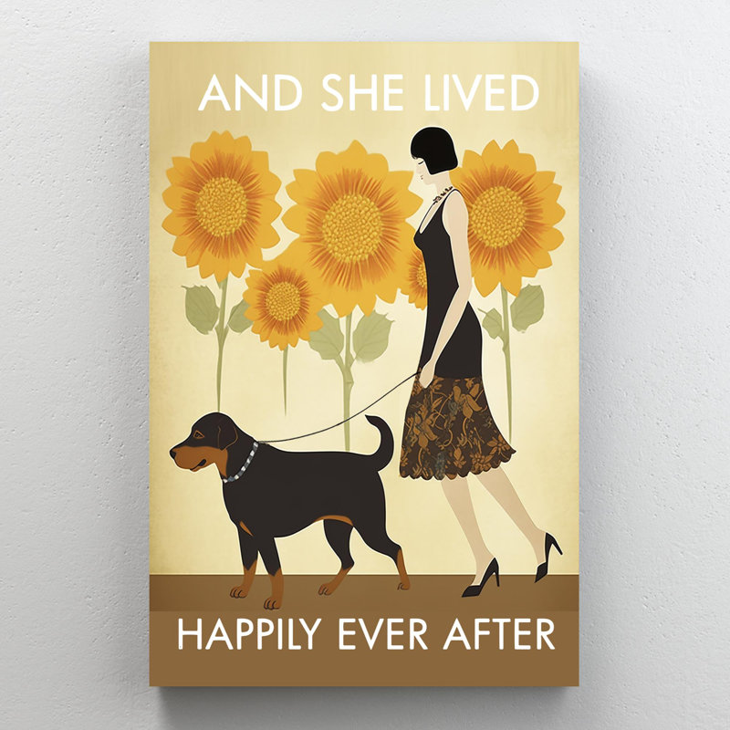 «Cassiani Dog And She Lived Happily Ever After», impression sur toile, H 20 po x l 16 po x P 1,25 po