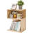 S-Shaped Nightstand, 3-Tier Wood Nightstand With Open Storage, Minimalist End Table For Small Spaces, Easy Assembly, Bedside Table For Bedroom