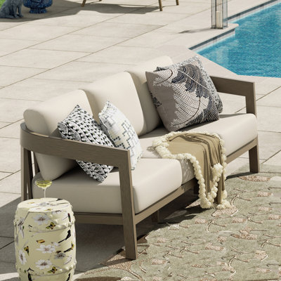 Harmonti Patio 76.5" Aluminum Sofa With Cushions