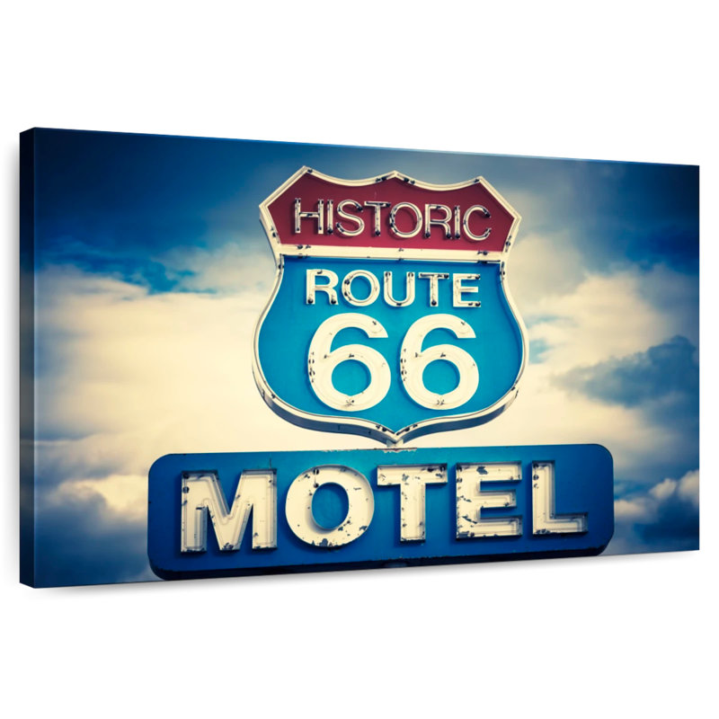 Enseigne historique Mehar Route 66, H 26 po x l 39 po