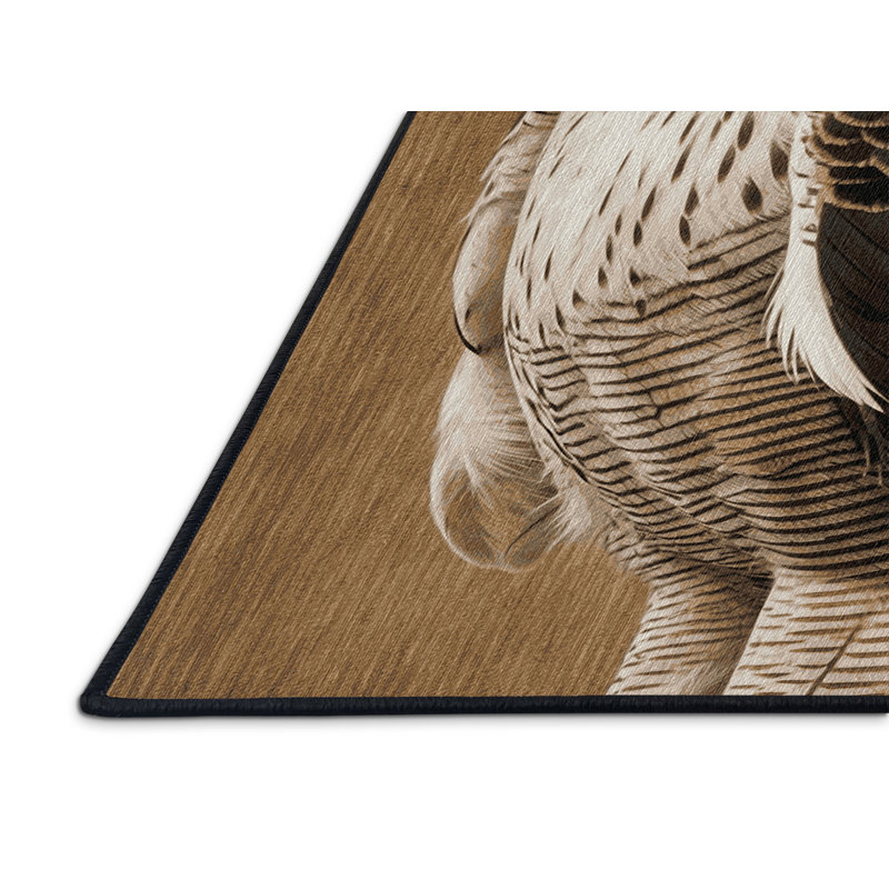 Washable Northern Goshawk Birds Area Rug, Rectangle 7' x 10'