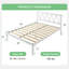 Base de lit plateforme 38 po en métal avec tête de lit-1102850183-1102850184
