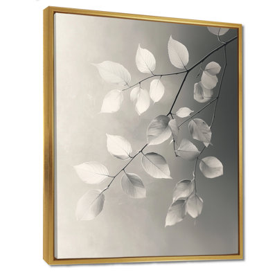 Pebble Grey Leaves Veins Of Nature I - Leaves, art mural