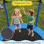 Trampoline pour enfants 5,5 pi avec filet de sécurité, trampoline intérieur pour tout-petits extérieur avec 3 pieds stables en forme de U-131597601