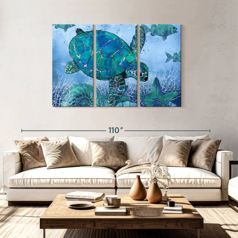 Brampt Ocean Blues, 48" H x 74" W