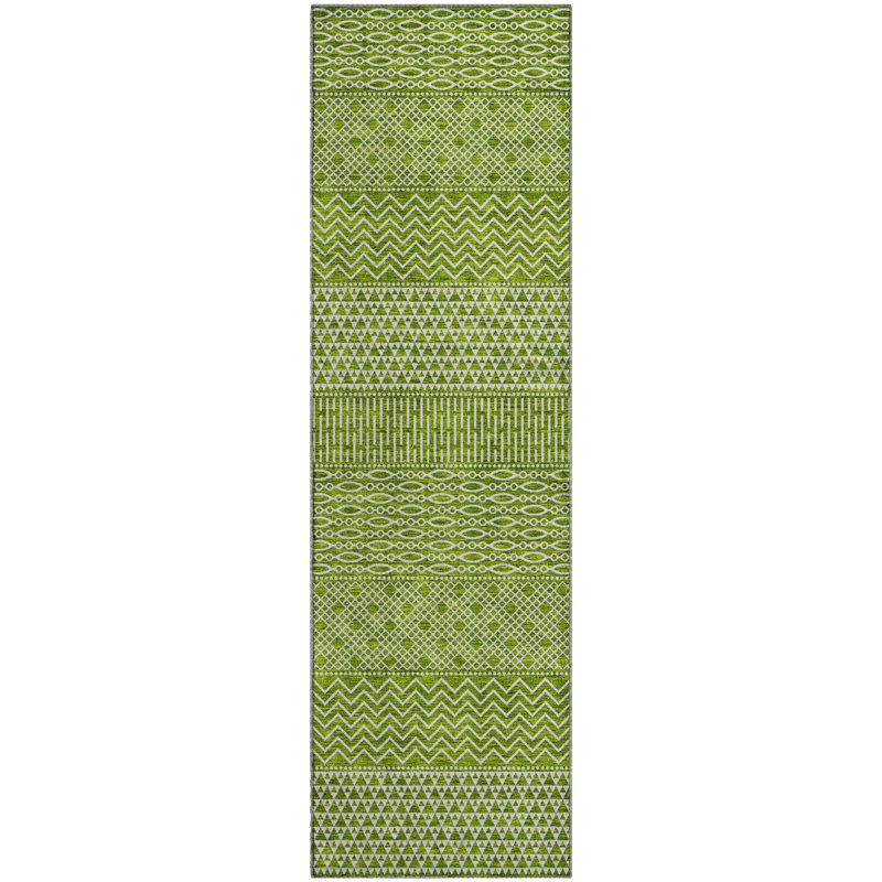 Premium Machine Washable Prisco Lime Rug, Runner 2'3" x 7'6"