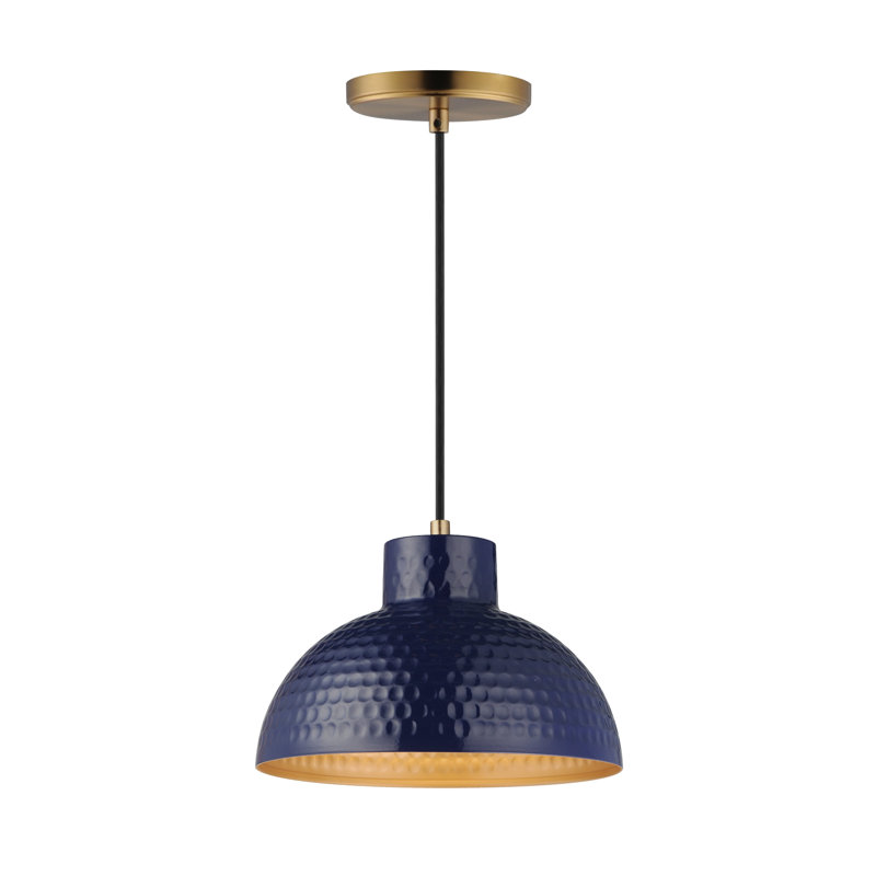 Luminaire suspendu Rockport, Vert / laiton vieilli naturel, H 8,5 po x l 10 po x P 10 po