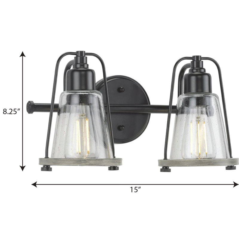 Éclairage pour meuble-lavabo à intensité variable Hollowell, Noir mat