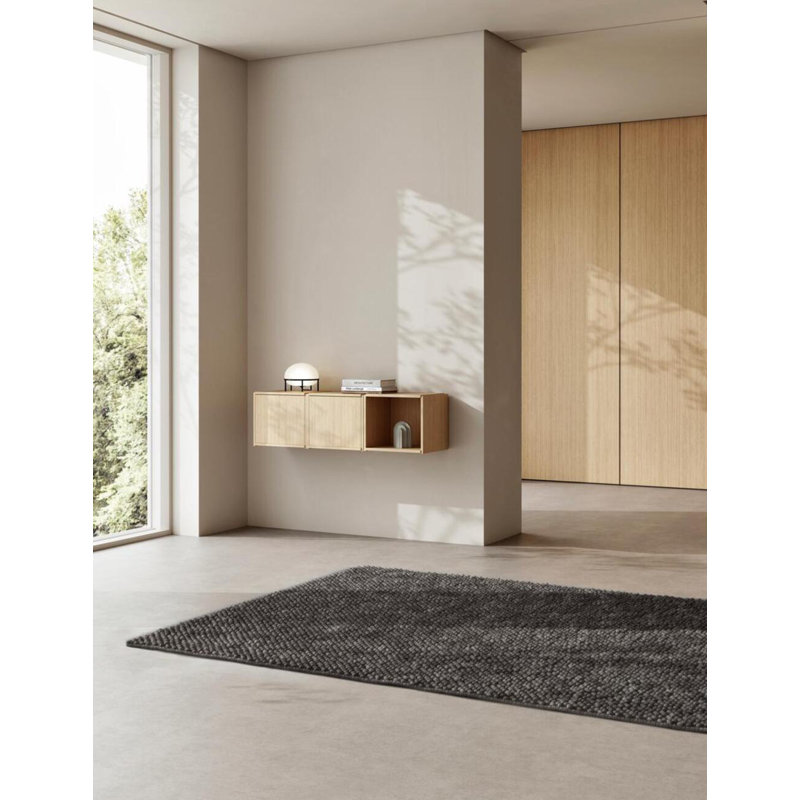 Anthracite Gray Tact Rug, Rectangle 6'5" x 9'8"