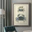 Antique Blue Crabs II - reproduction d'art sur toile encadrée-56485546