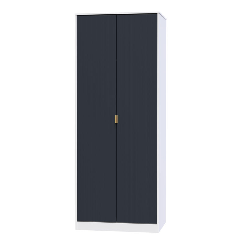 Beranda Manufactured Wood Wardrobe, Indigo Matt/White