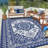 Outdoor Rug Waterproof Reversible Rug Plastic Straw Rug, Foldable Lightweight Camping Rug with Storage Rug, 4 Stakes, UV Resistant Patio Rug, Outdoor Carpet for Backyard Garden-411575101-411575088
