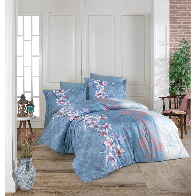 Ensemble de housse de couette 100% coton Abeyta