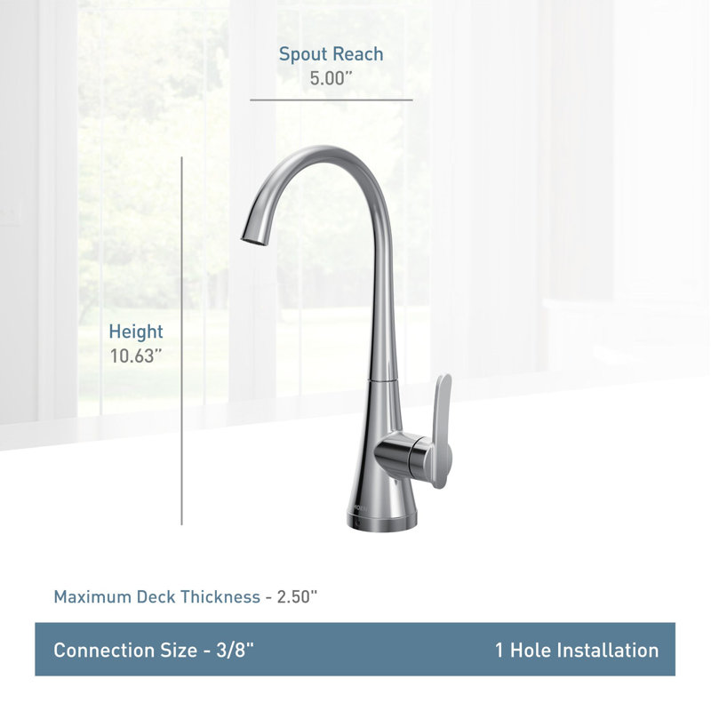 Sinema Beverage Faucet Cold Water Dispenser, Matte Black