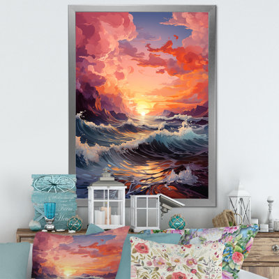«Horizon's Embrace Photorealistic Sunset III - Sunset», art mural