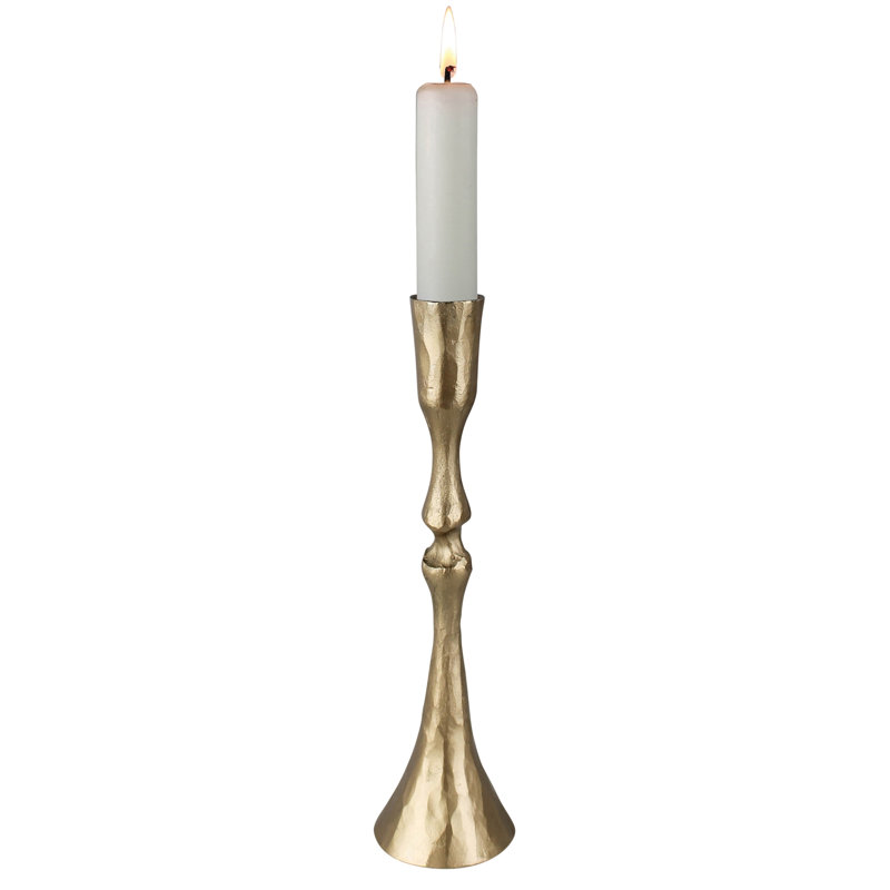 Bougeoir de table en fer, H 10 po x l 2,5 po x P 2,5 po