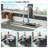 33" Drop In Waterfall Kitchen Sink - 33*22 Inch Single Bowl 16 Gauge Stainless Steel Ledge Workstation With Pull-Out Faucet & Cup Washer, T304 16G Construction, Unique Design, Drain Easily, Sound