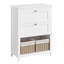Bathroom Storage Cabinet with 2 Drawers Adjustable Dividers 2 Baskets 30 x 60 x 80 cm
