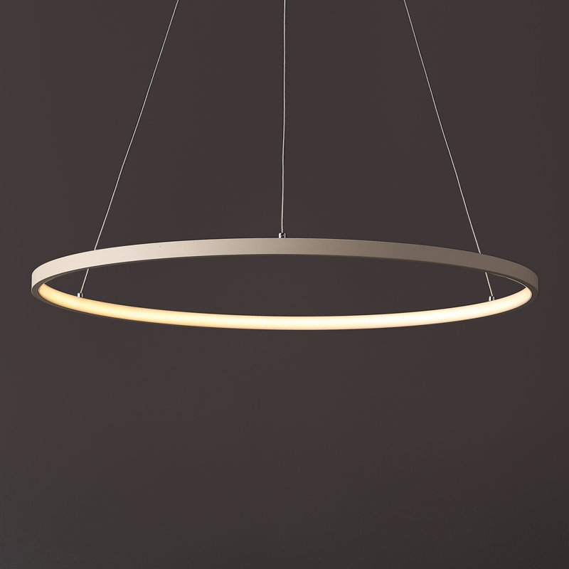 Odin 1-Light LED Unique / Statement Chandelier, 0.75" H x 23.75" W x 23.75" D, Beige