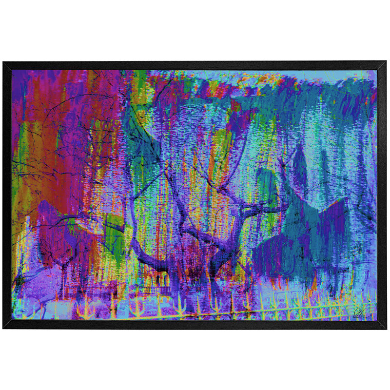 Tree Growth - Single Picture Frame Print, Black, 76cm H x 114cm W x 4cm D