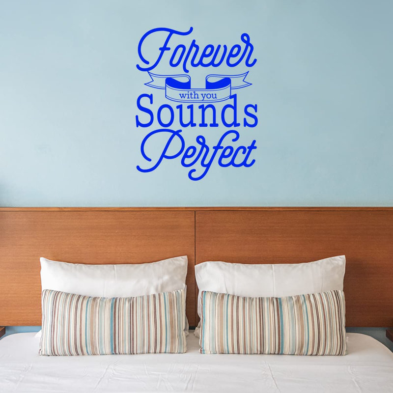 Text & Numbers Non-Wall Damaging Wall Decal, Blue, 22" H x 18" W