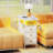 End Table with Charging Station, Nightstand with Fabric Drawers, Side Tables with USB Ports, White