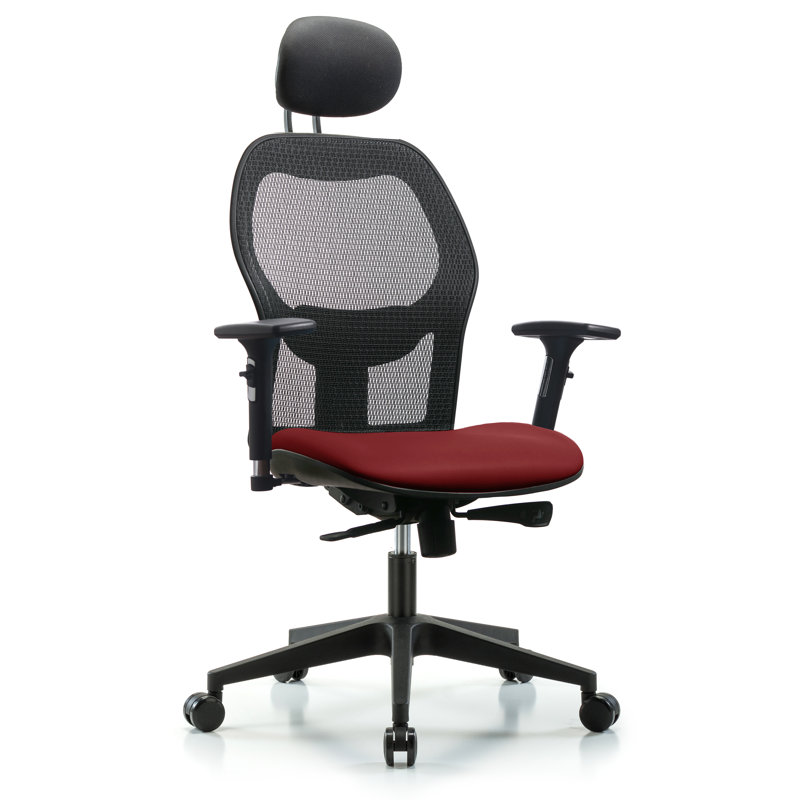Vinyl Task Chair with Headrest, Borscht, Casters