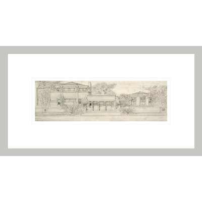 «Oak Park Studio of Frank Lloyd Wright» par Frank Lloyd Wright - reproduction d'art encadrée