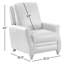 Fauteuil inclinable par pression en cuir véritable de 33 po Andrena-12588765