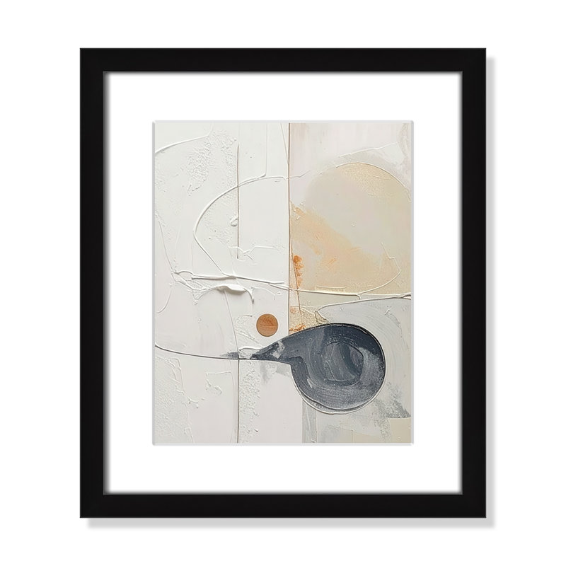 «Plastering III» par Alonza Saunders, Imprimé mat, L 13 po x H 15 po, Noir satiné