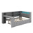 Platform Bed With Storage Shelves, Trundle-1014036245