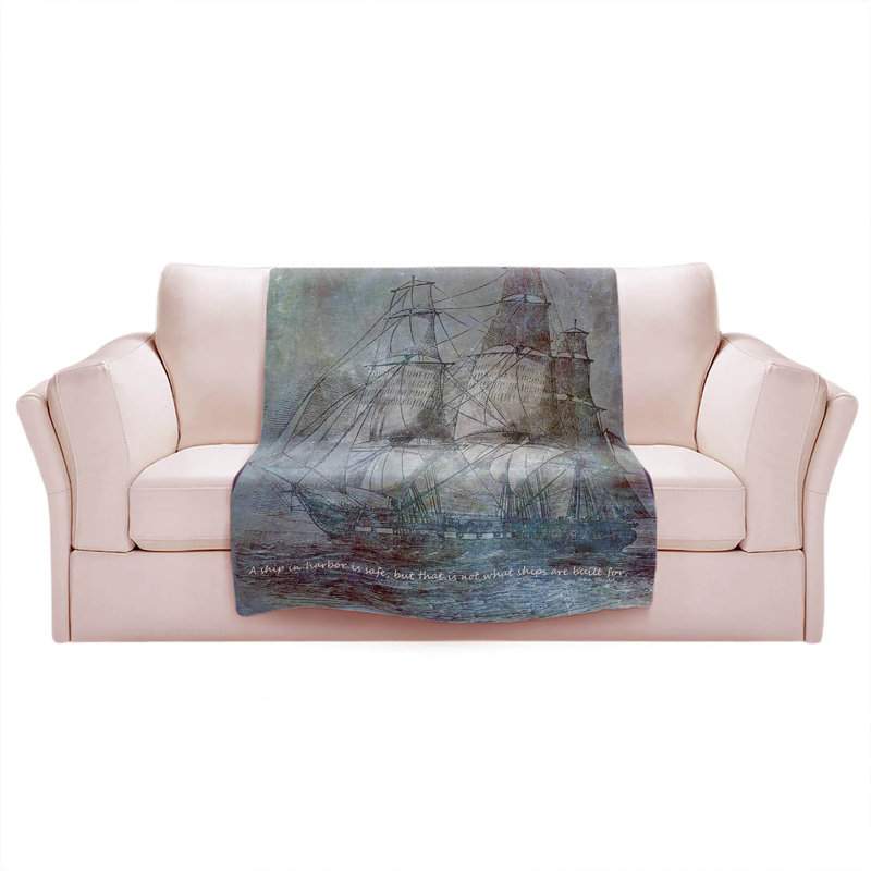  Couverture douce en sherpa, 51 po x 60 po, Bleu