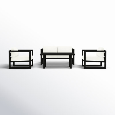 Smith 4 Piece Sofa Seating Group with Sunbrella® Cushions
