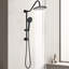 Pomme de douche à pluie de 10 po et douchette à main - noir mat rehaussant le niveau de satisfaction fixé au mur avec finition anticorrosion