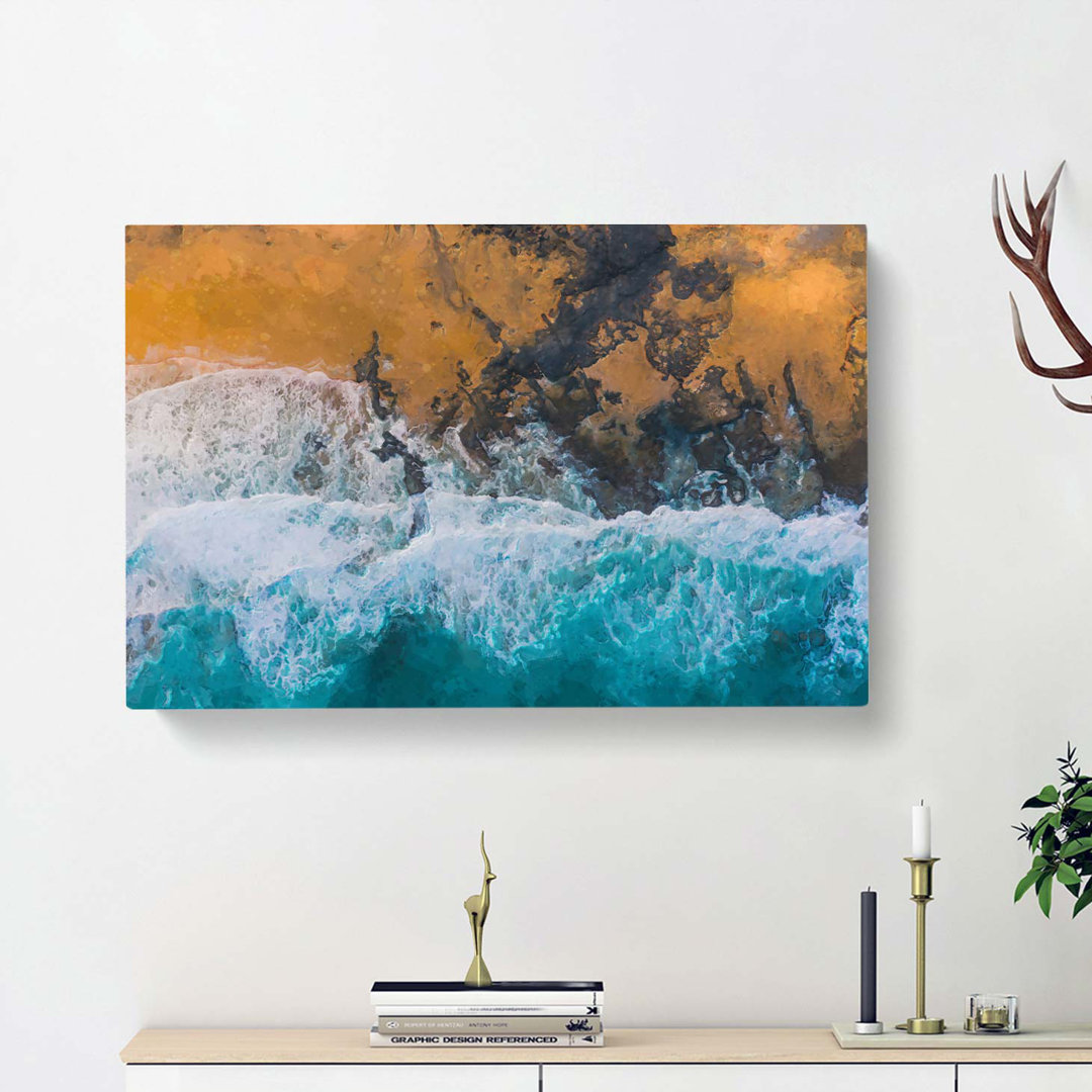 Earth Against the Ocean - Wrapped Canvas
