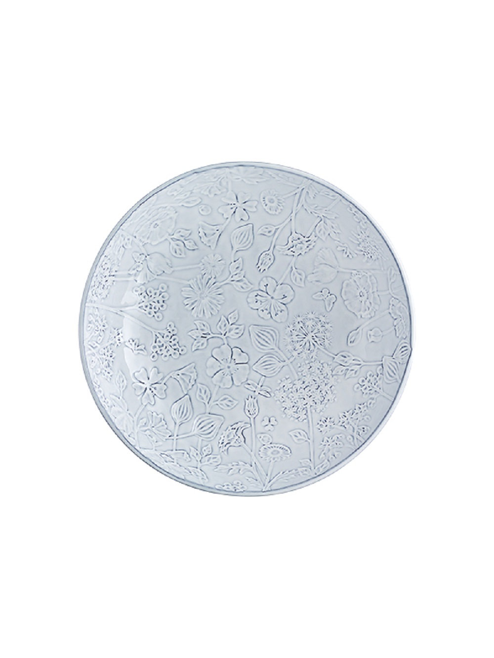 Flora Salad Bowl, White/Gray