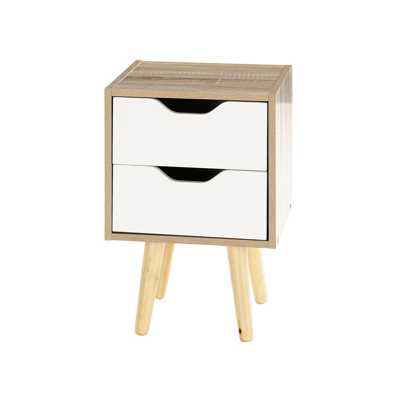 Poppy 2 Drawer Bedside Table