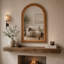 Miroir mural 20 po x 30 po avec cadre en bois massif perlé-614022512