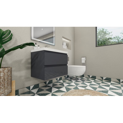 Cavaliere Single Bathroom Vanity with Acrylic Top