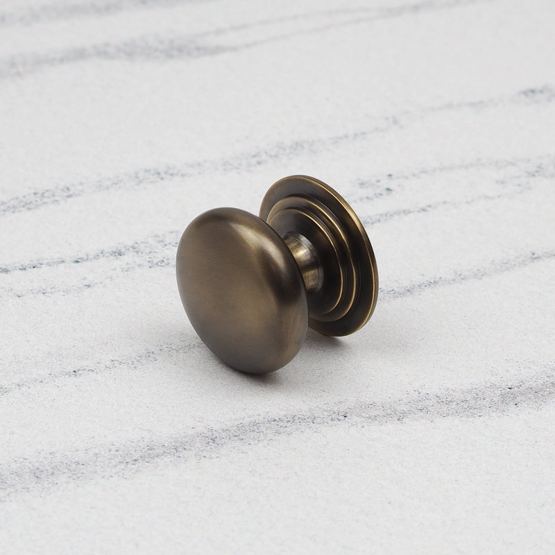 76mm Antique Brass Cup Handle, 38mm Knob