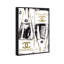 Encre de champagne, luxe champagne bulles dorées modernes - cadre flottant, impression sur toile-71247613-71247614
